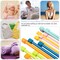 14PCS Plastic Knitting Needles for Beginner and Kids, 10 inch Long Straight Knitting Needles Single Pointed Needles Colorful Knit Needle Set Knitting Kit DIY Craft Yarn Weaving Tool,4mm to 10mm